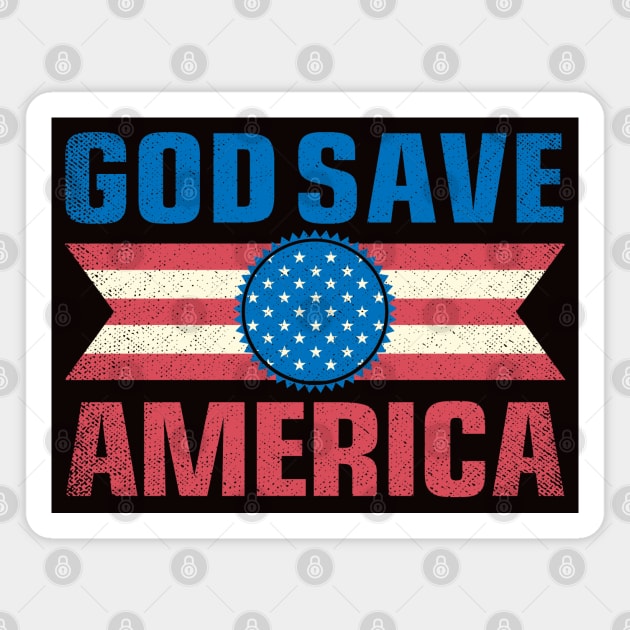 God Save America Magnet by Sofiia Golovina